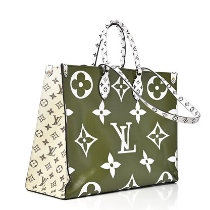 Louis Vuitton Monogram Giant Onthego GM Kaki Beige 3 of 16