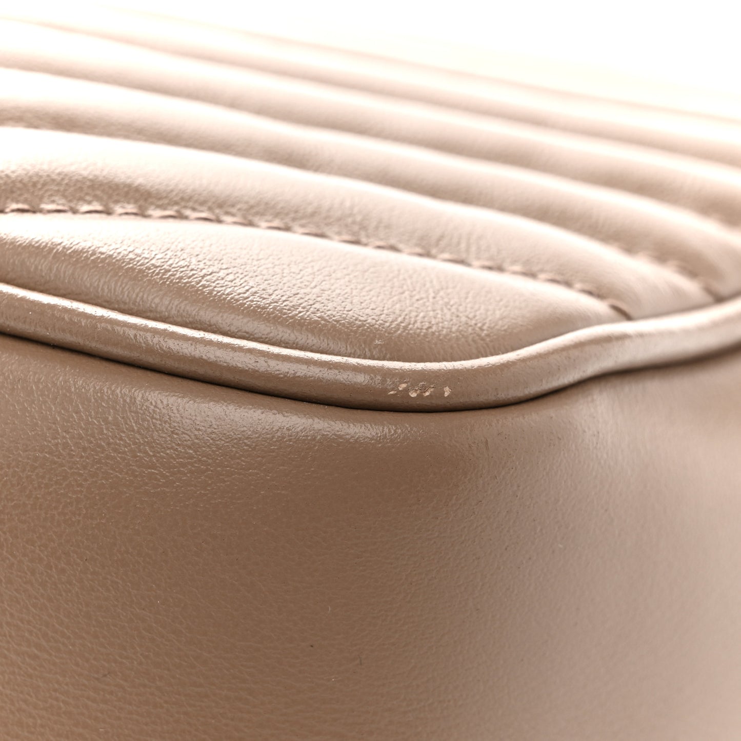 Calfskin Matelasse Monogram Lou Camera Bag Dark Beige