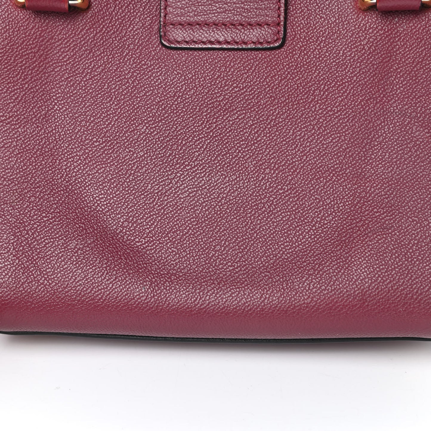 Soft Grain Calfskin Small Buckle Tote Dark Plum
