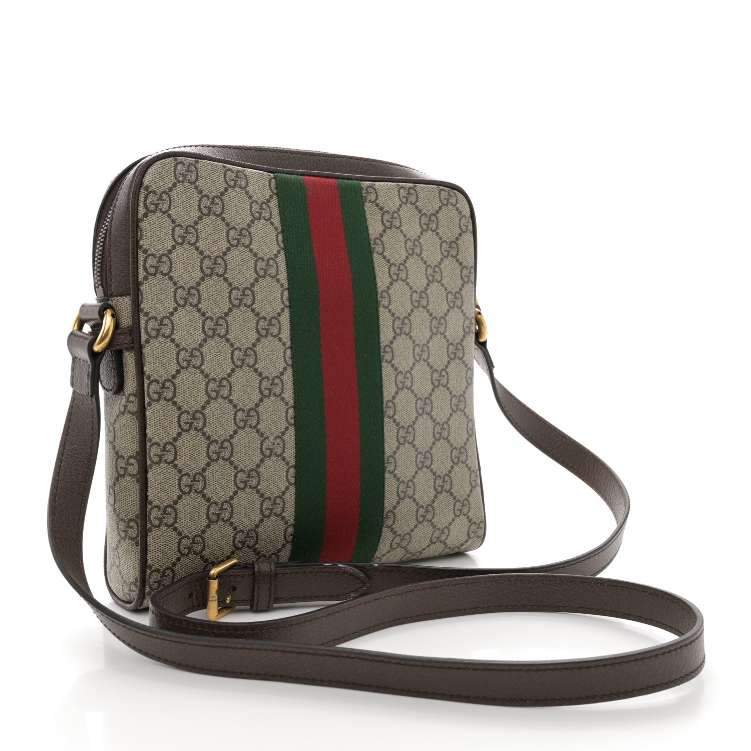 Gucci GG Supreme Monogram Web Small Ophidia Messenger Bag Brown 3 of 12