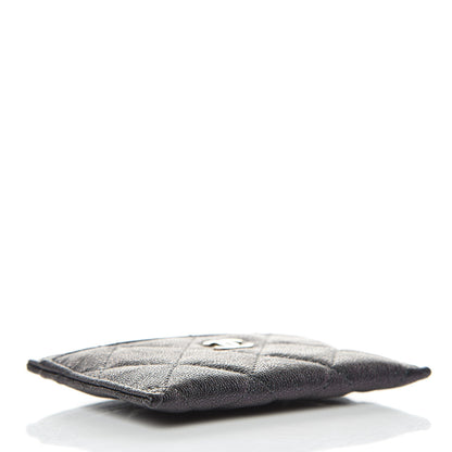 Chanel Iridescent Caviar Quilted Card Holder Black 4 of 9
