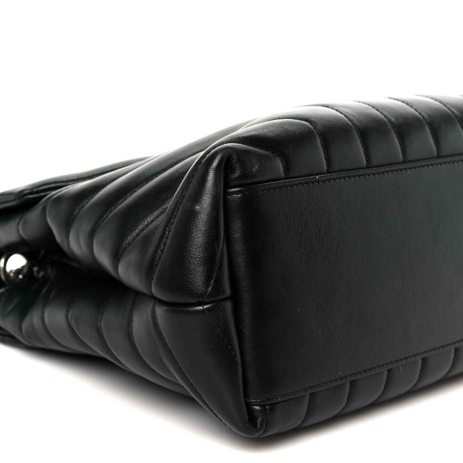 Saint Laurent Calfskin Y Quilted Monogram Medium Loulou Chain Satchel Black 10 of 11