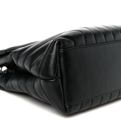 Saint Laurent Calfskin Y Quilted Monogram Medium Loulou Chain Satchel Black 10 of 11
