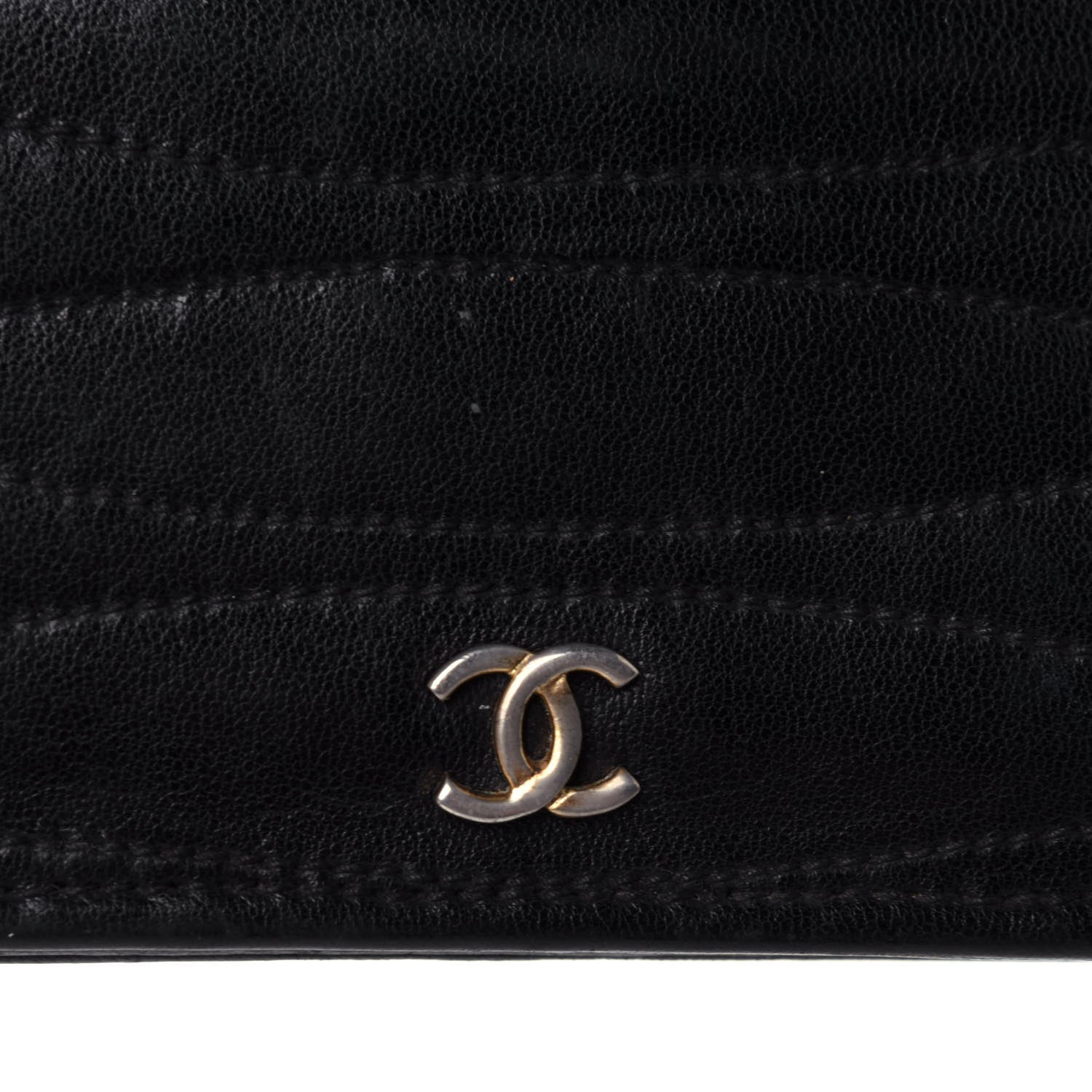 Chanel Lambskin Quilted CC Clutch Black 10 of 12