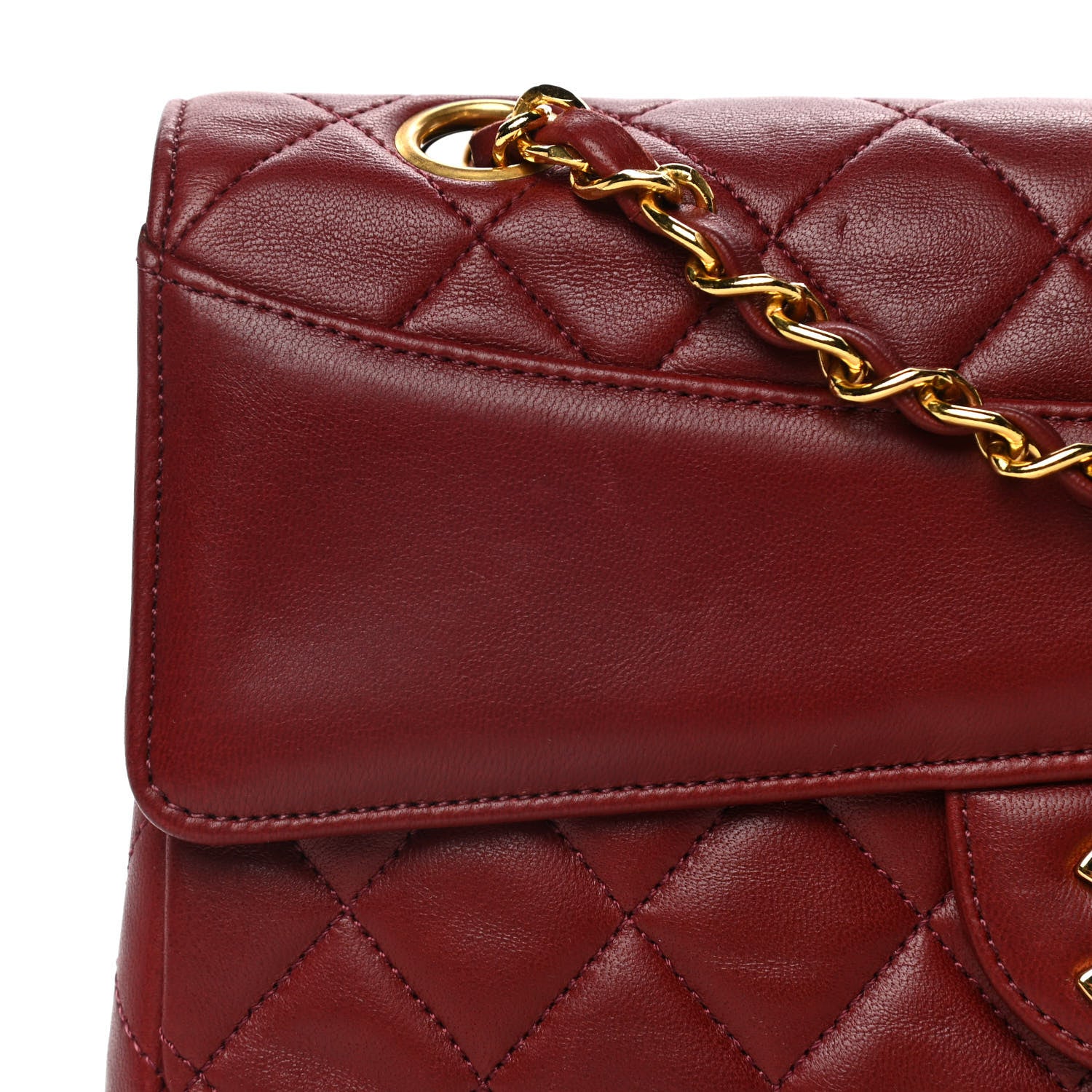 Chanel Lambskin Quilted Small Single Flap Red 13 of 14