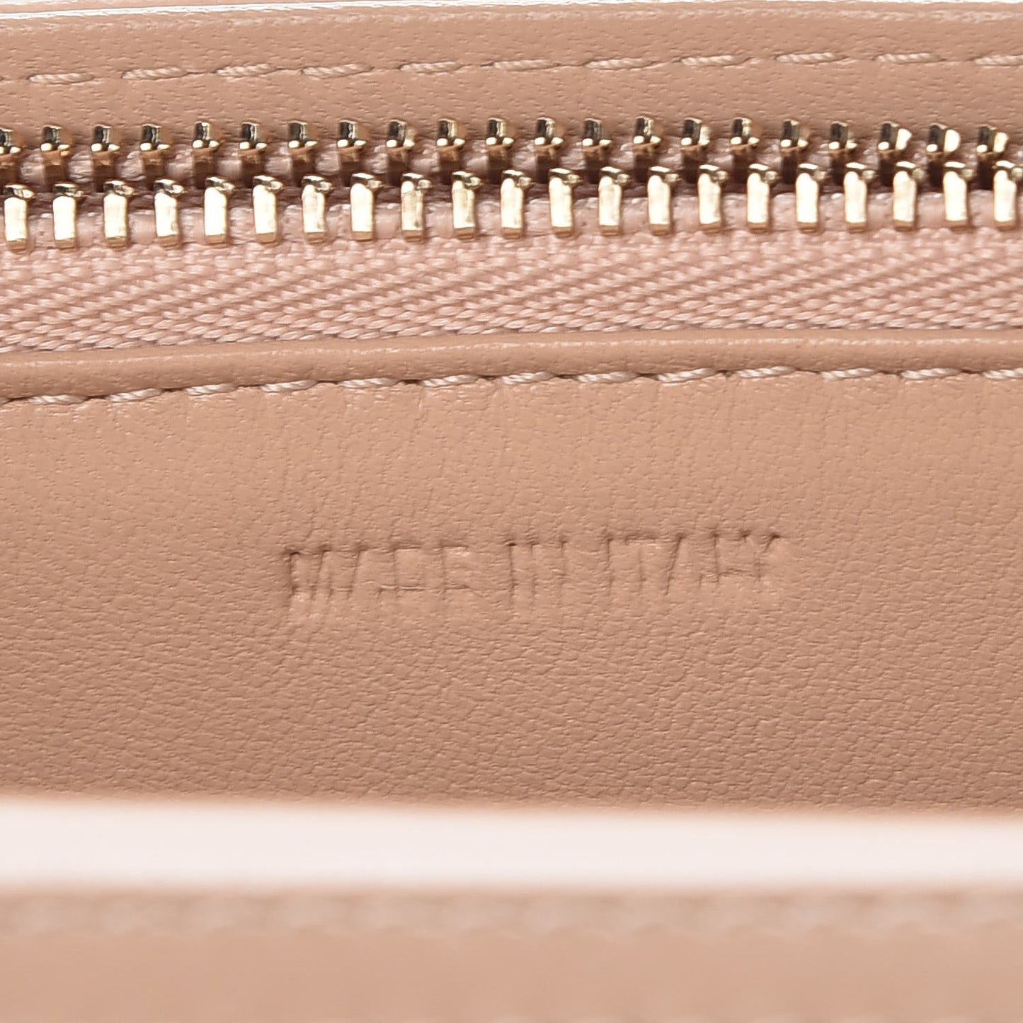 Grained Calfskin Diorama Wallet on Chain Pouch Nude