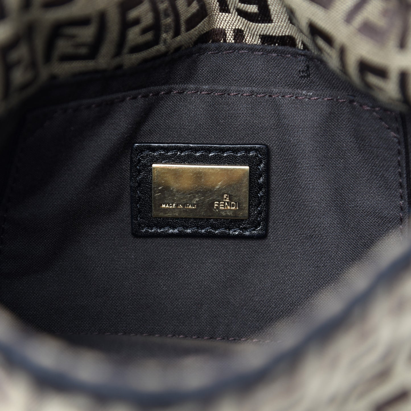 Zucchino Velvet Vitello Mini Mama Tube Bag Mogano Panna Black