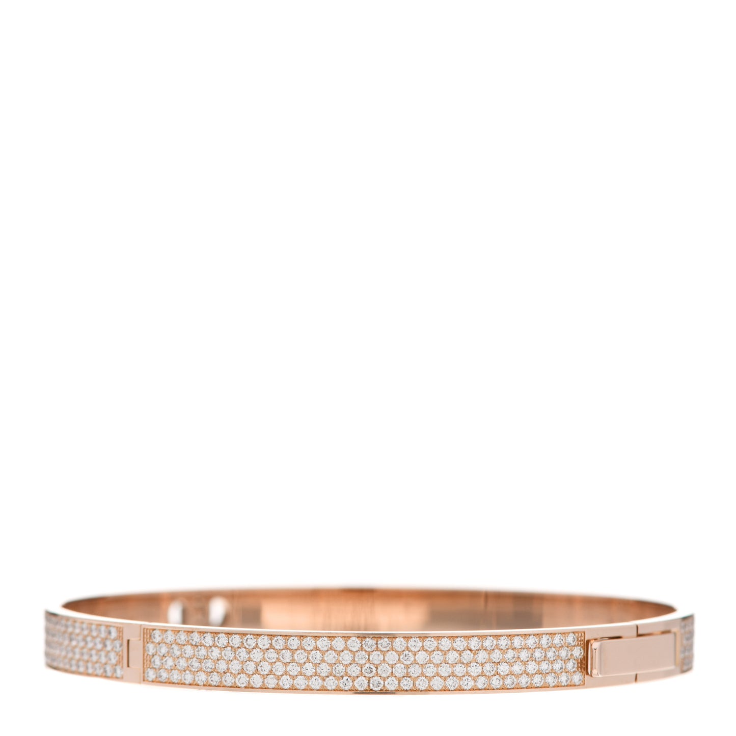 18K Rose Gold Pave Diamond H D'Ancre Bracelet ST