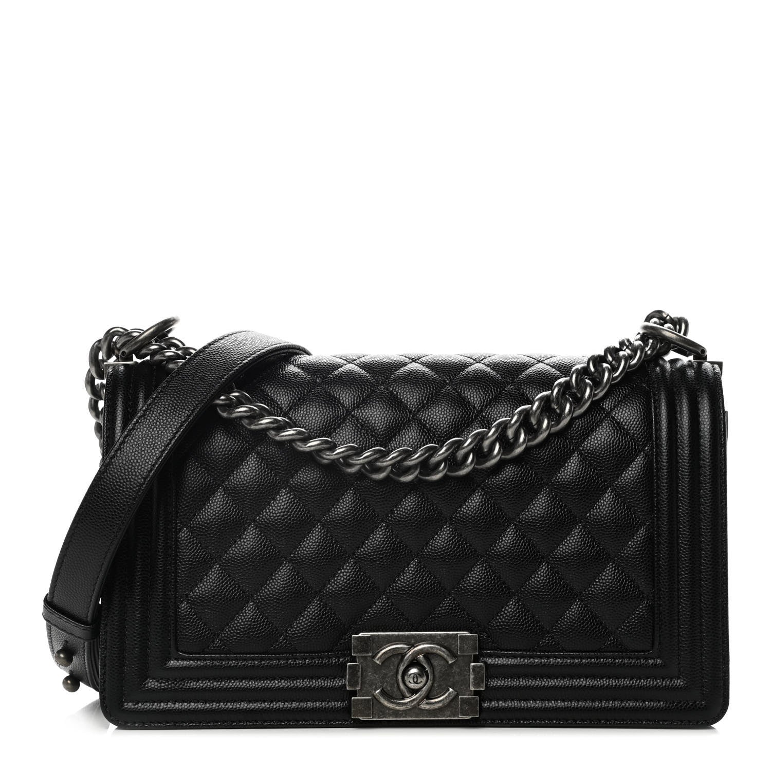 Chanel Caviar Quilted Medium Boy Flap Black 1 of 10