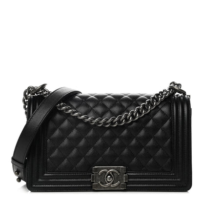 Chanel Caviar Quilted Medium Boy Flap Black 1 of 10