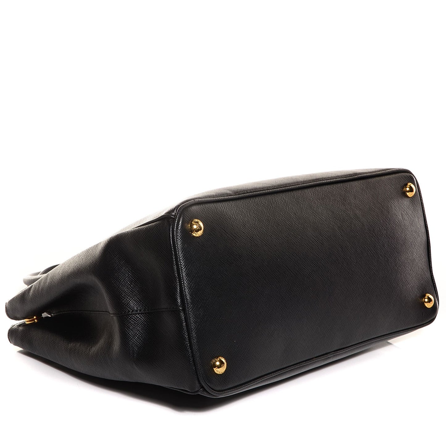 Saffiano Lux Medium Double Zip Tote Nero Black