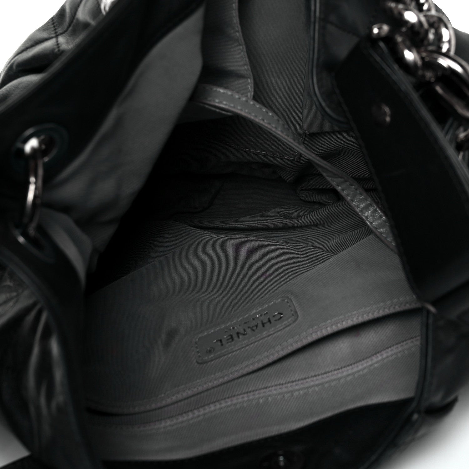 Chanel Calfskin Coco Pleats Hobo Black 4 of 8