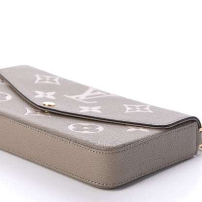 Louis Vuitton Empreinte Monogram Giant Felicie Pochette Tourterelle Creme 7 of 12