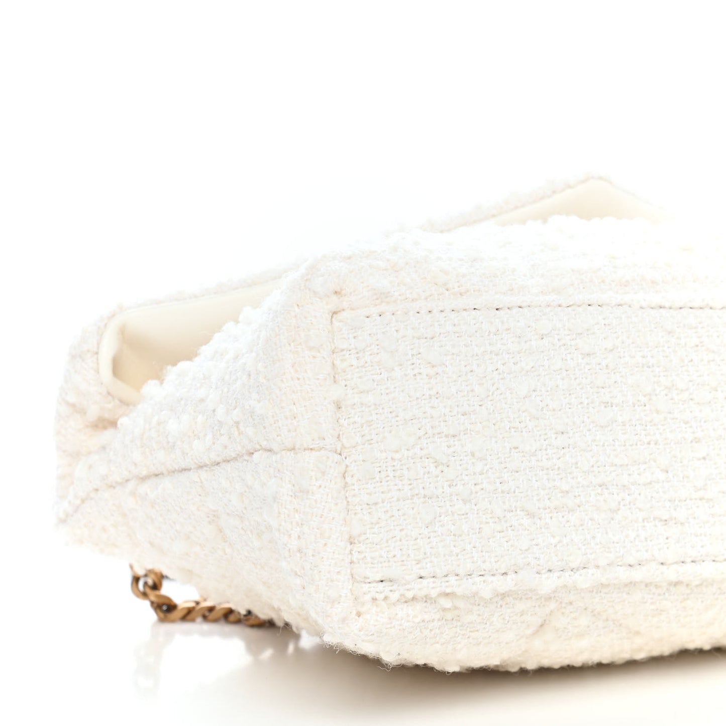 Boucle Tweed Quilted Toy Loulou Puffer Monogram Chain Satchel Crema Soft