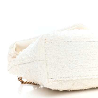 Saint Laurent Boucle Tweed Quilted Toy Loulou Puffer Monogram Chain Satchel Crema Soft 8 of 9