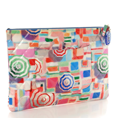 Chanel Patent Calfskin Printed Quilted Large Cosmetic Case Multicolor 3 of 8