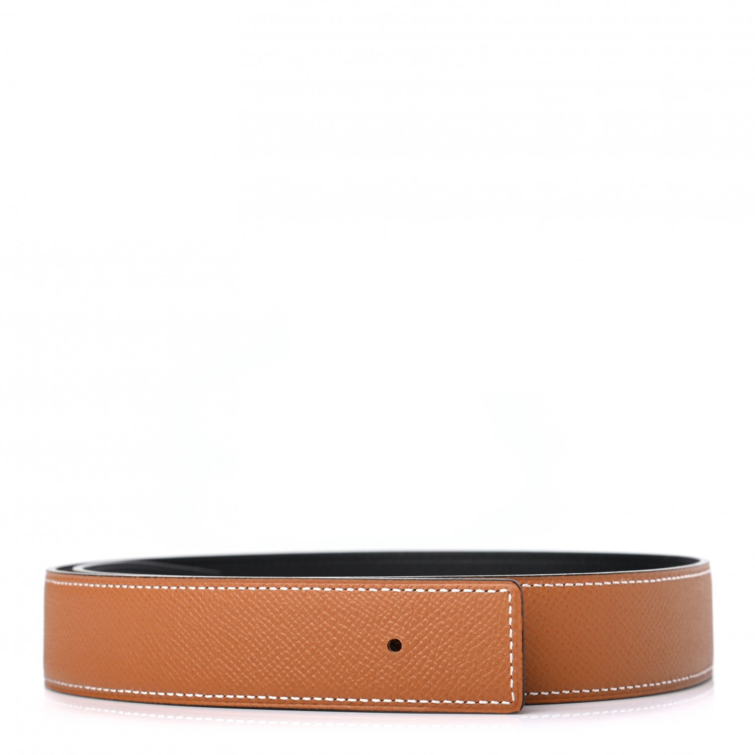 Hermes Swift Epsom 24mm Belt Strap 70 Black Gold 1 of 5