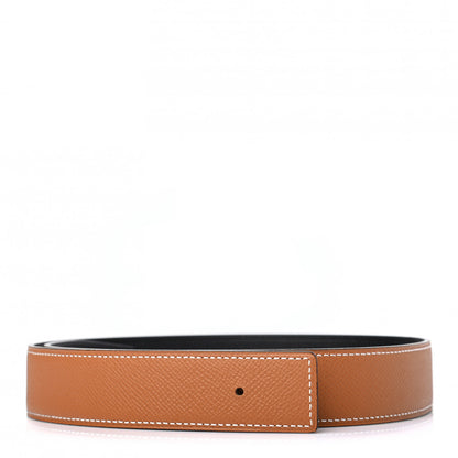 Hermes Swift Epsom 24mm Belt Strap 70 Black Gold 1 of 5