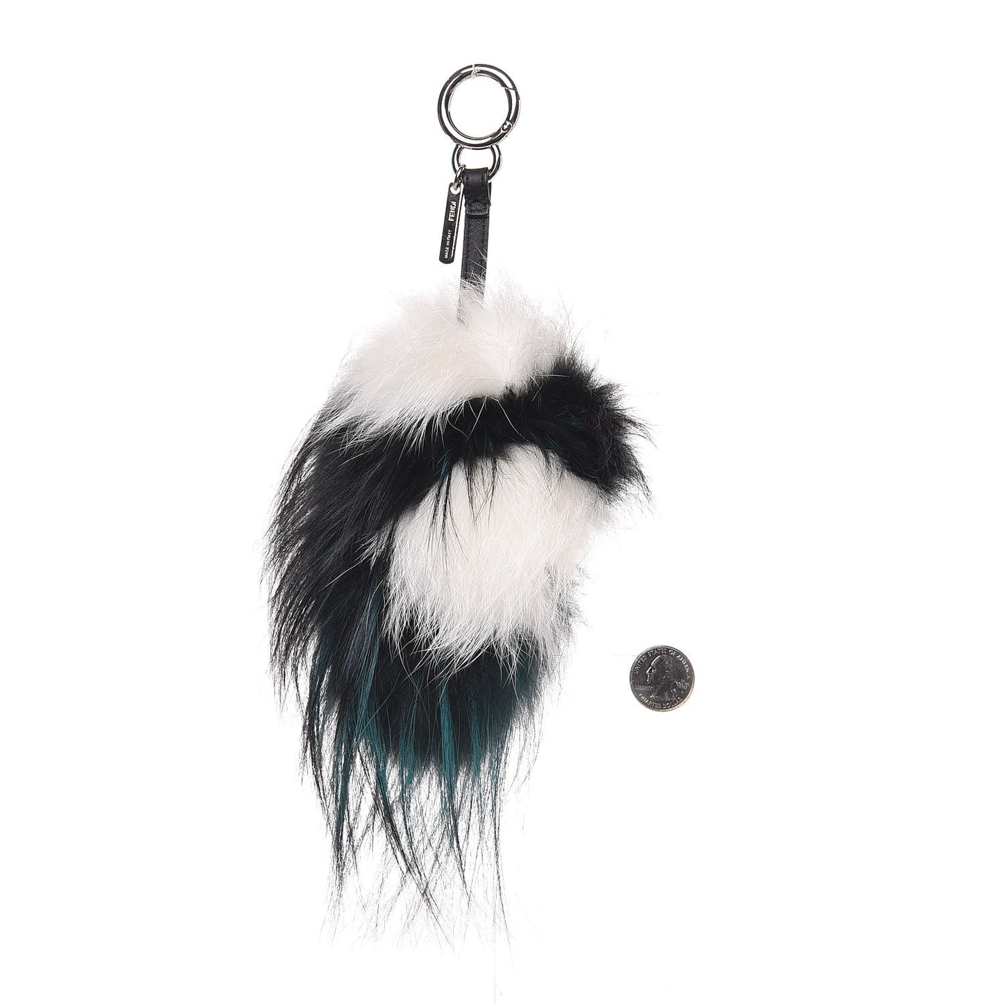 Fox Mink Fur Swarovski Strangee Monster Bag Charm Multicolor