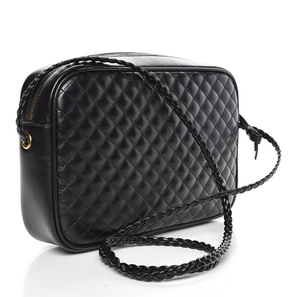 Gucci Calfskin Web Trapuntata Small GG Shoulder Bag Black 3 of 7