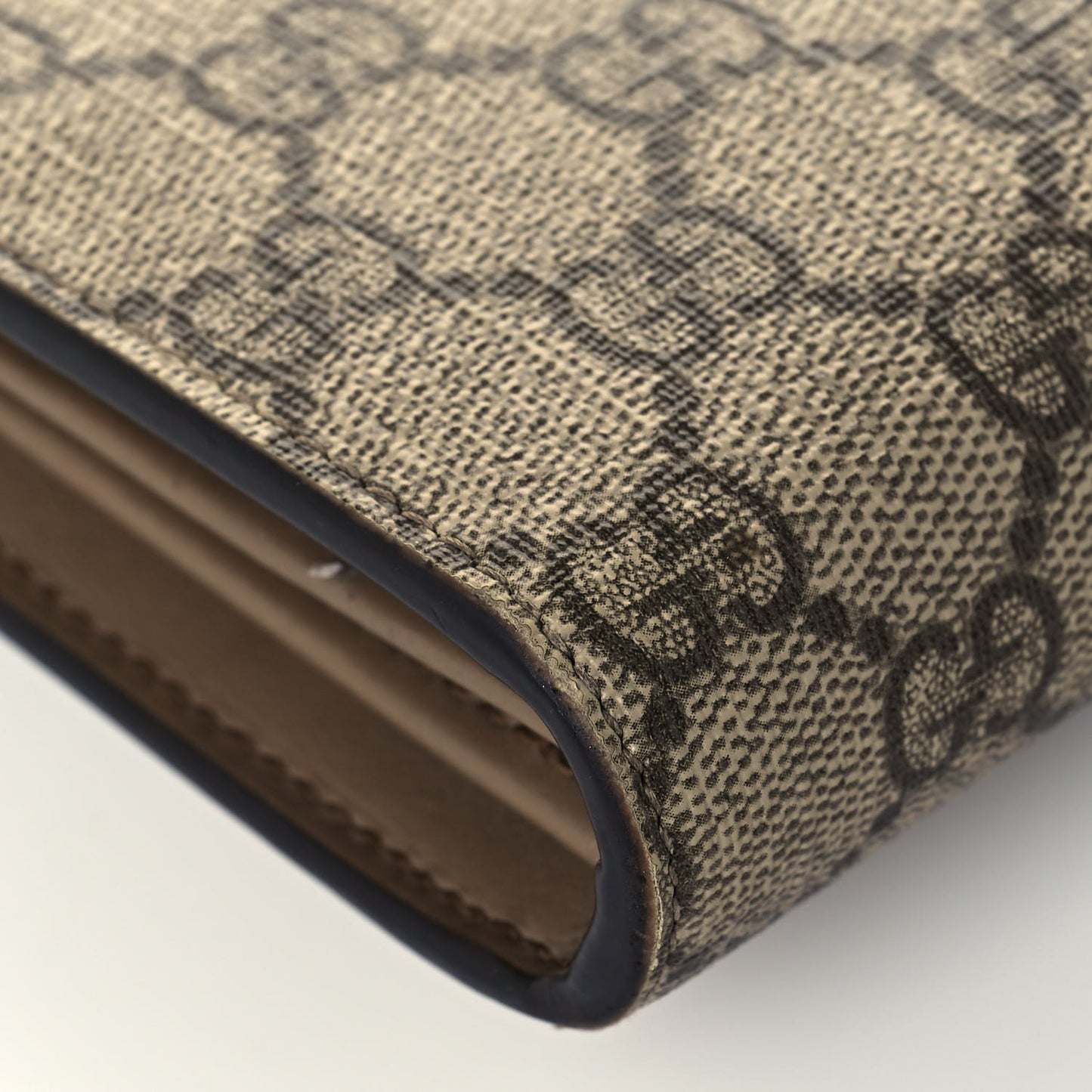 GG Supreme Monogram Mini Dionysus Chain Wallet Beige Taupe