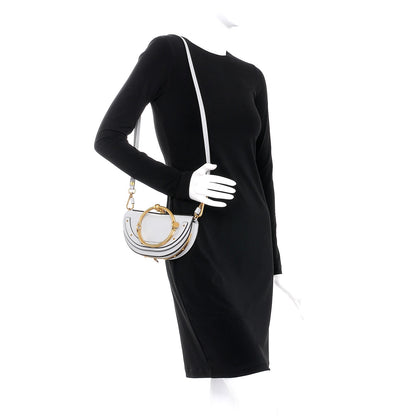 Chloe Calfskin Small Nile Bracelet Minaudiere Bag Airy Grey 2 of 8