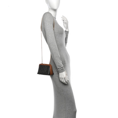 Celine Triomphe Canvas Lambskin Clutch On Chain Tan 2 of 11