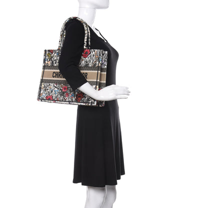 Christian Dior Canvas Embroidered Medium Mille Fleurs Book Tote Multicolor 2 of 9