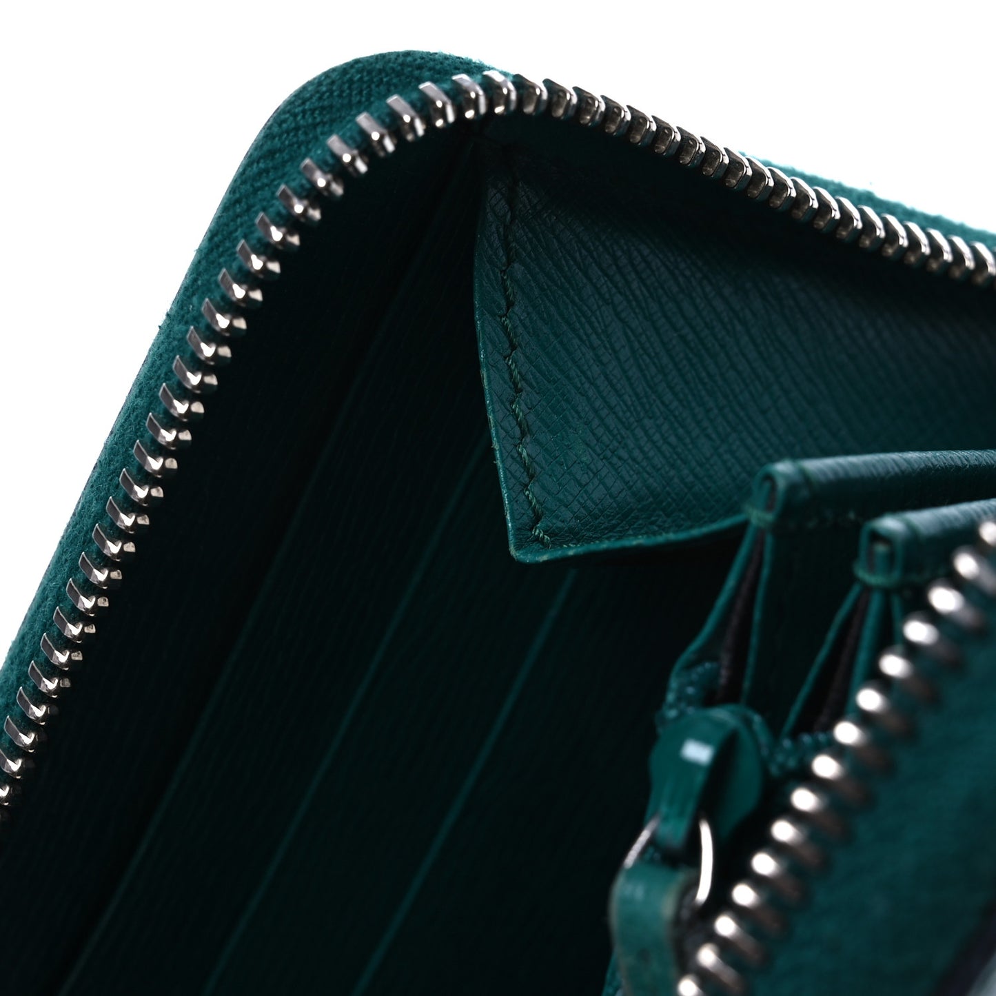 Calfskin Blooms Print Zip Around Wallet Bright Emerald Multicolor