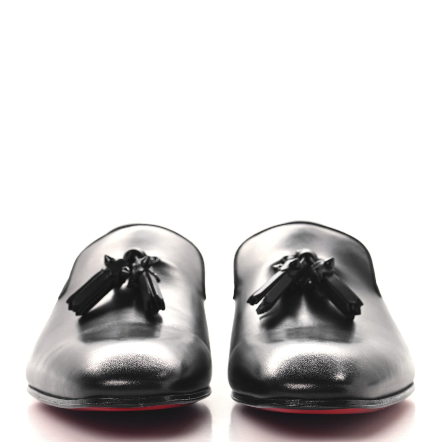 Christian Louboutin Calfskin Tassel Dandelion Mens Dandelion Flat Loafers 42 Black 3 of 9