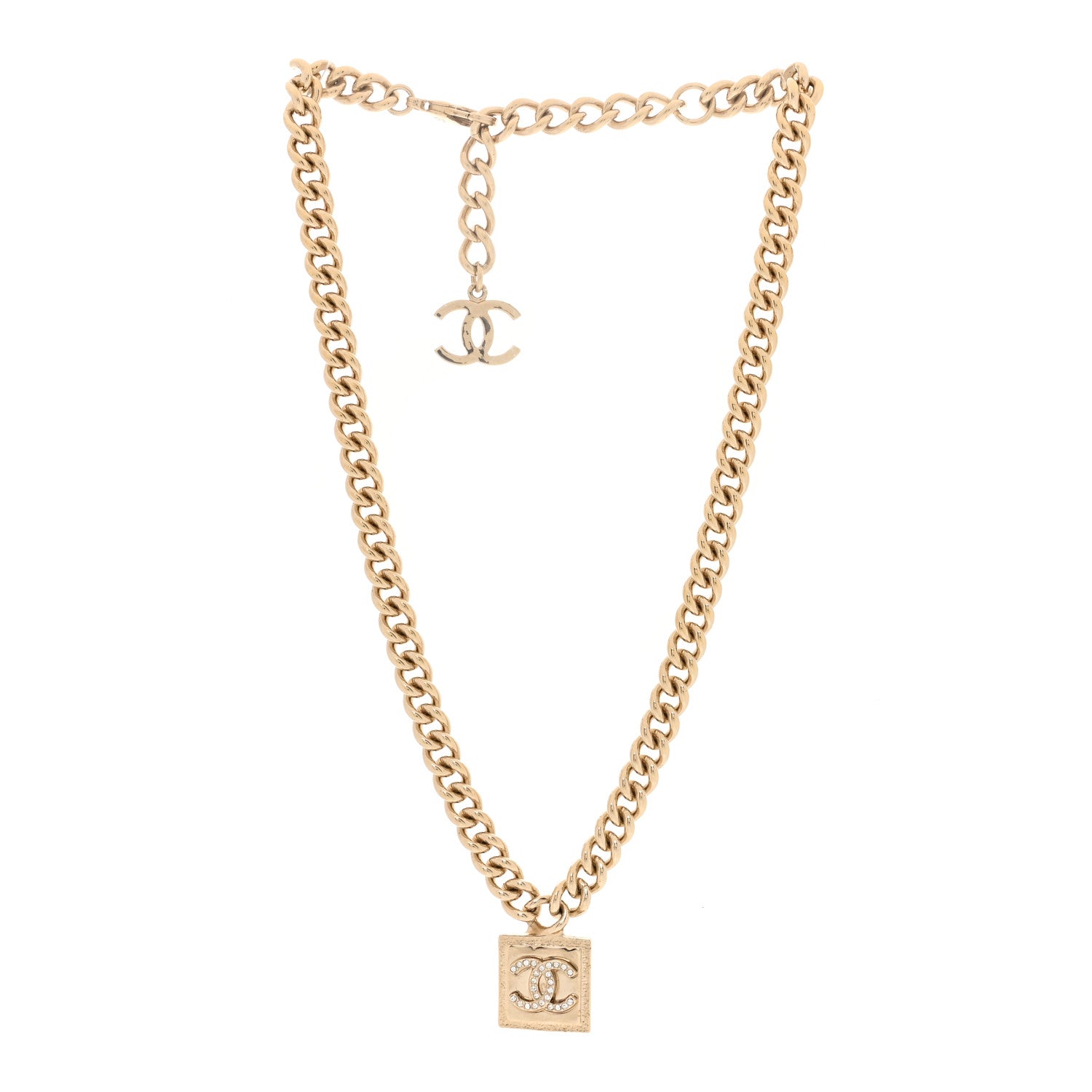 Chanel Metal Crystal CC Choker Gold 3 of 5