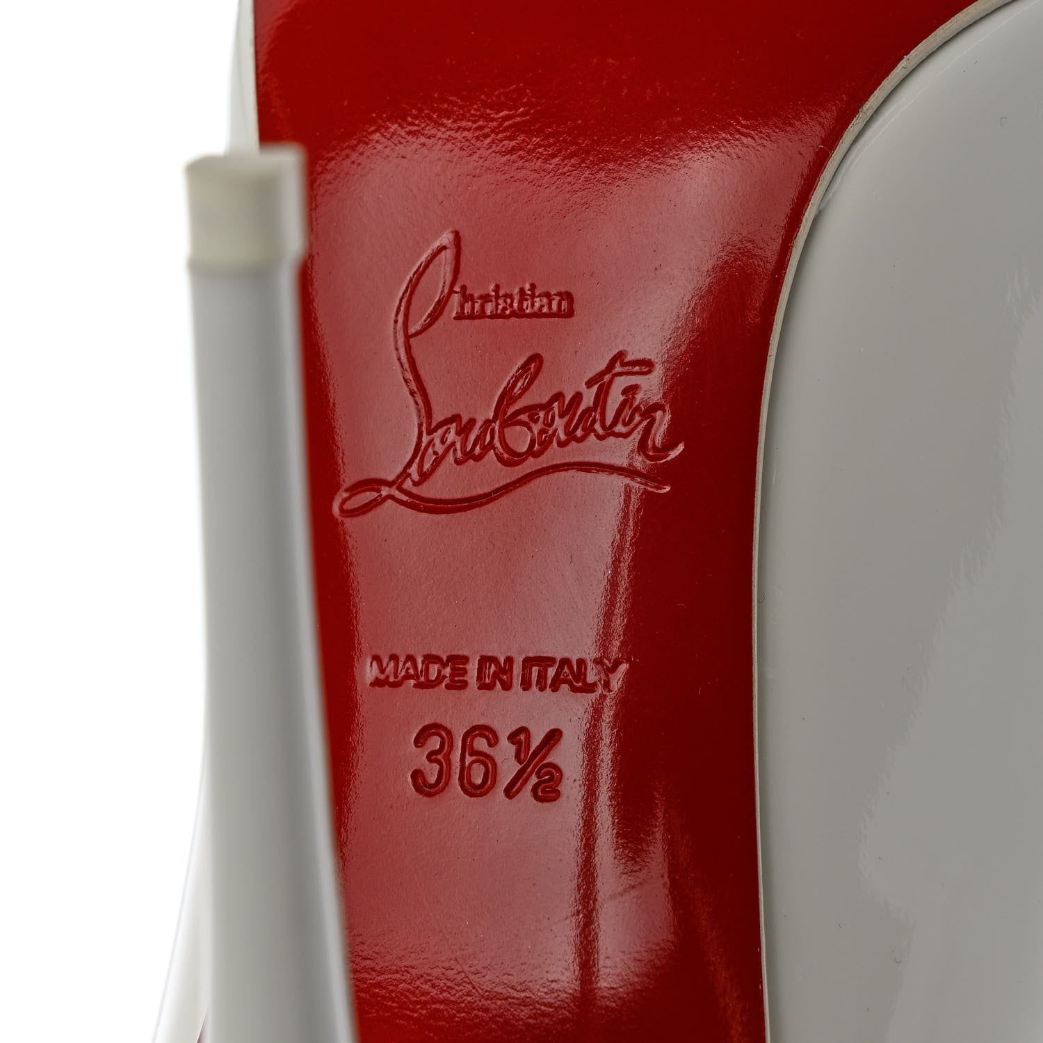 Christian Louboutin Patent Hot Chick 100 Pumps 36.5 White 7 of 9