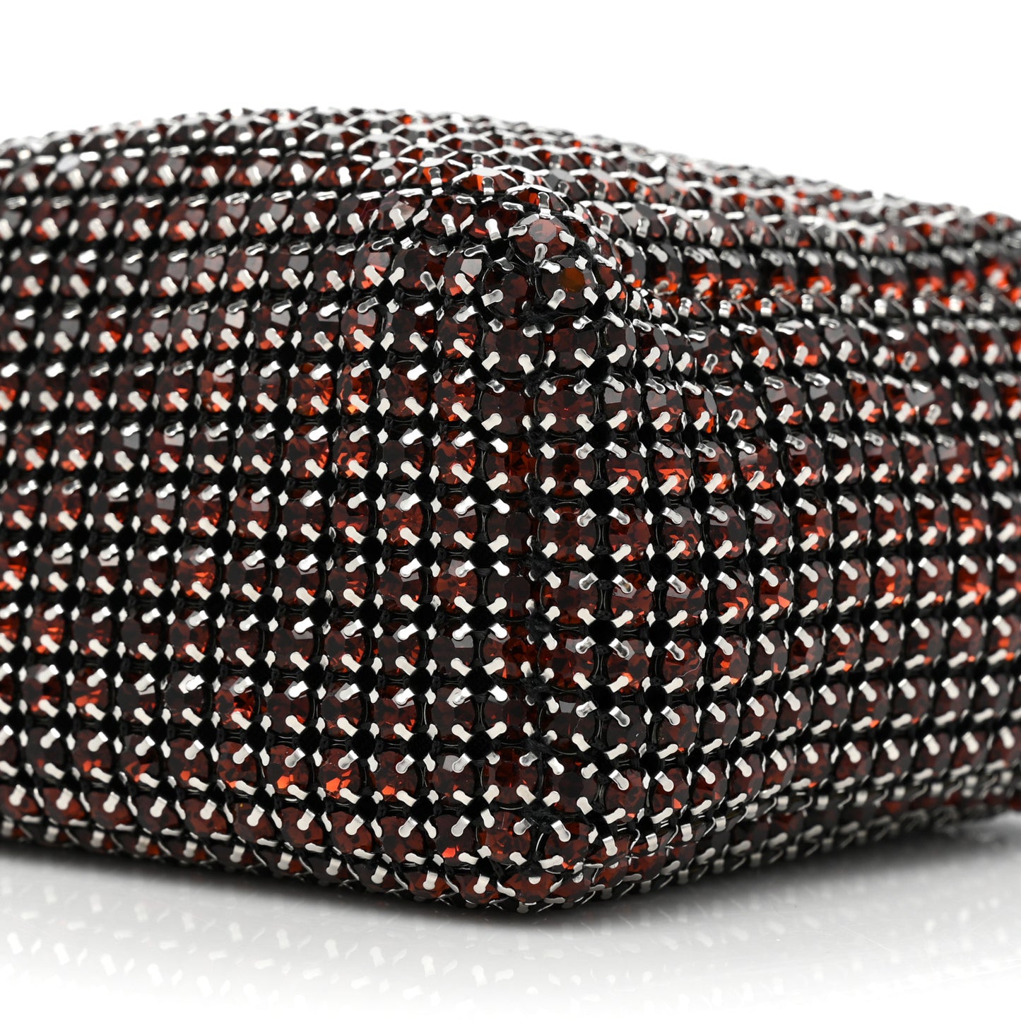 Mesh Crystal Rhinestone Mini Heiress Pouch Cola