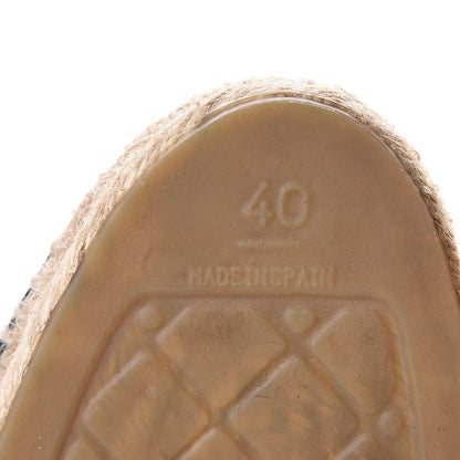 Chanel Tweed Patent CC Espadrilles 40 Black 6 of 10