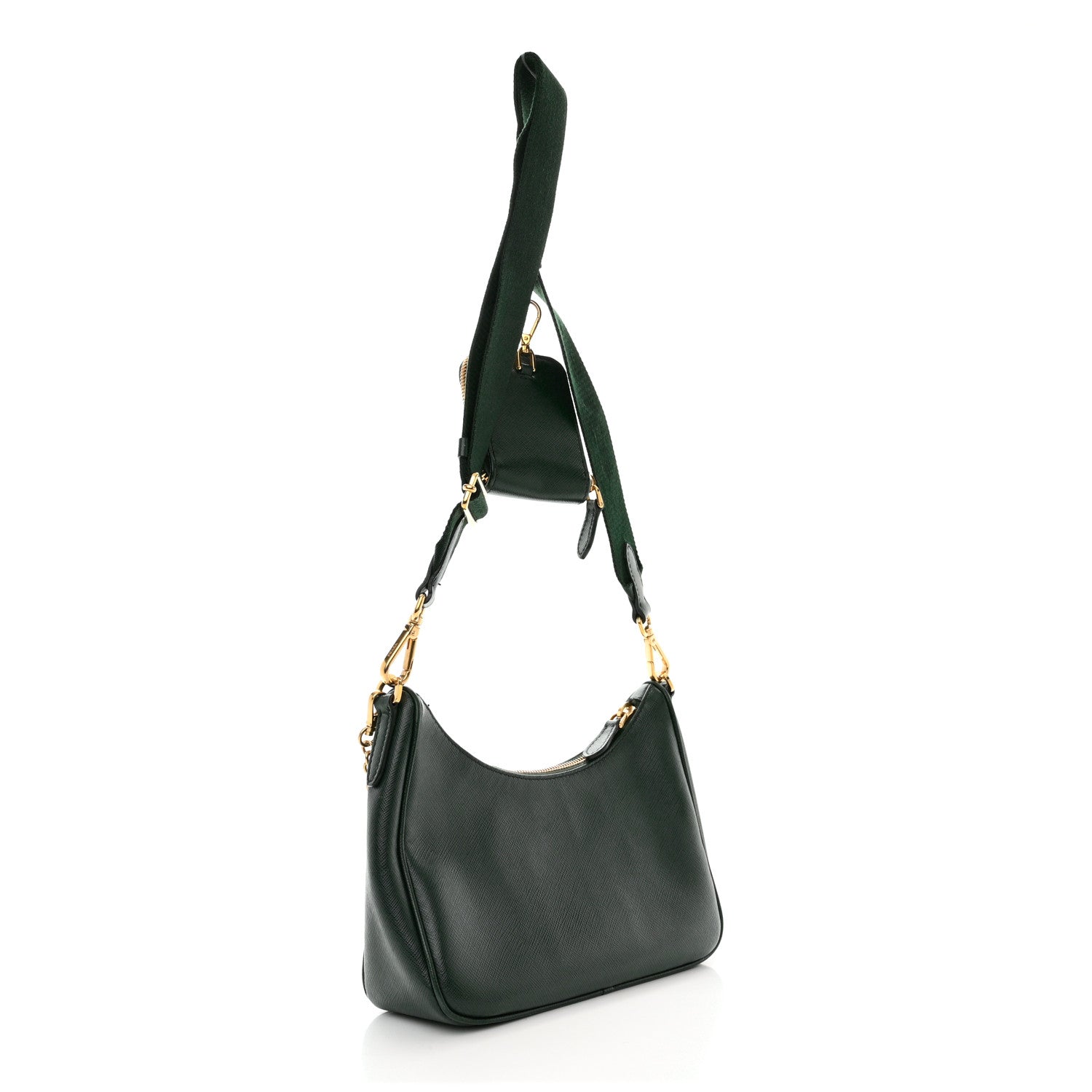 Prada Saffiano Lux Re-Edition 2005 Shoulder Bag Smeraldo 3 of 12