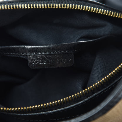 Burberry House Check Bridle Calfskin Medium Gosford Hobo Black 7 of 18