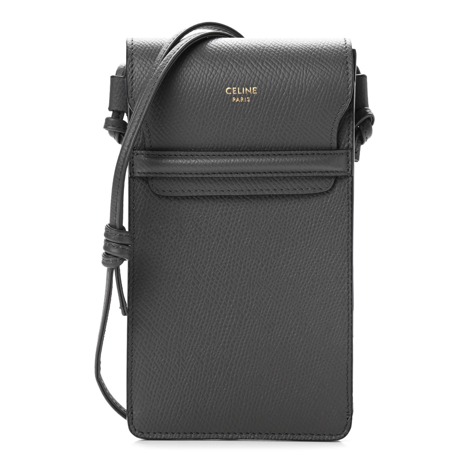 Celine Grained Calfskin Phone Pouch With Flap 1 of 11