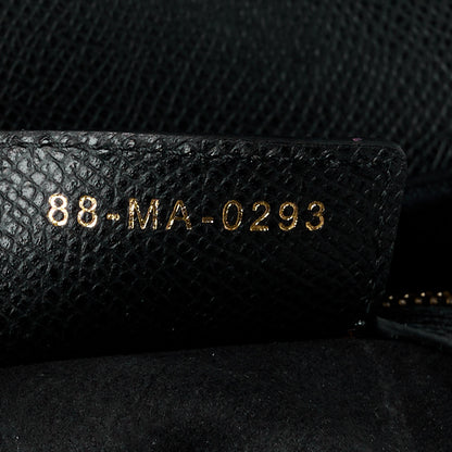 Christian Dior Grained Calfskin Saddle Bag With Strap Black 7 of 16