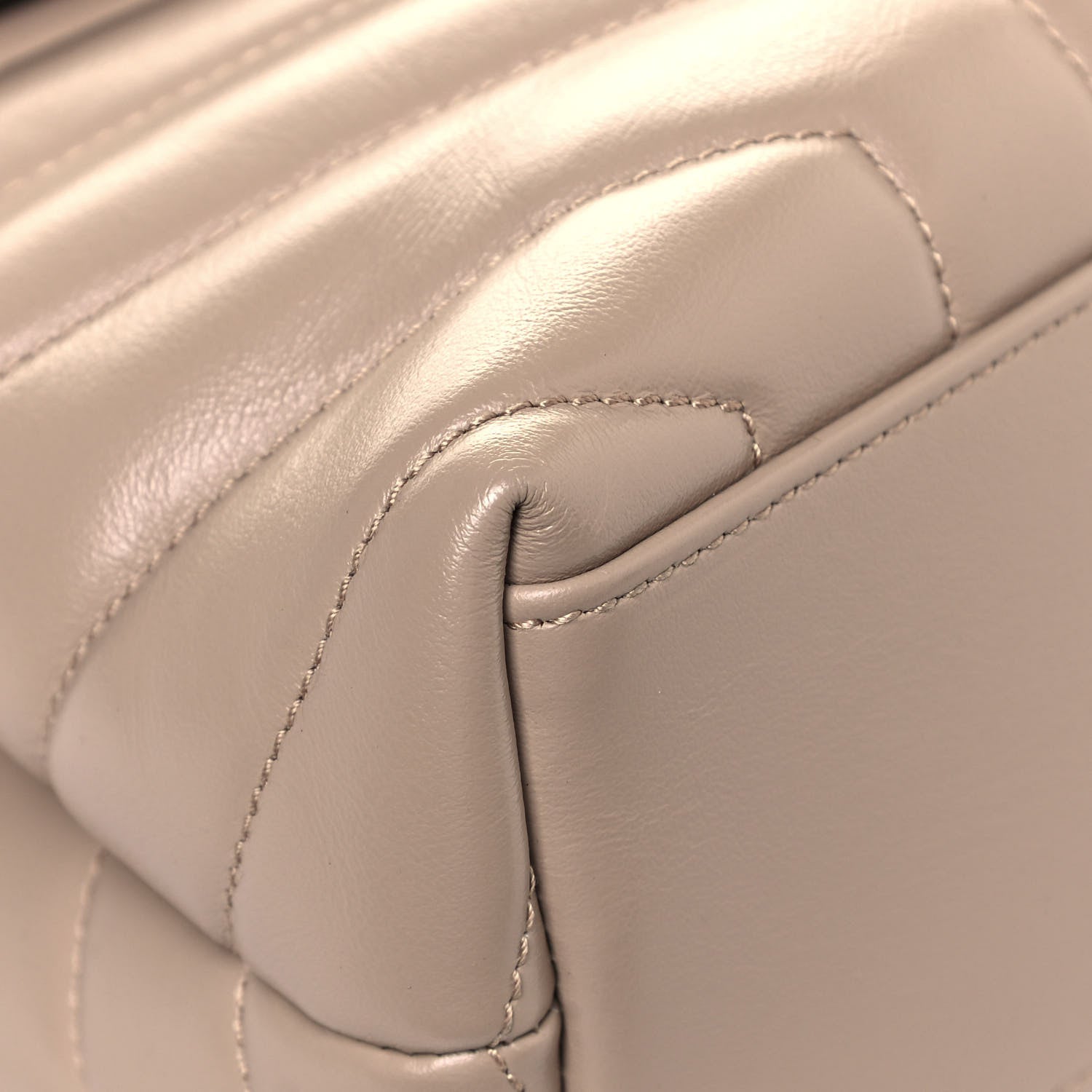 Saint Laurent Calfskin Y Quilted Monogram Small Loulou Chain Satchel Dark Beige 7 of 10