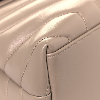 Saint Laurent Calfskin Y Quilted Monogram Small Loulou Chain Satchel Dark Beige 7 of 10