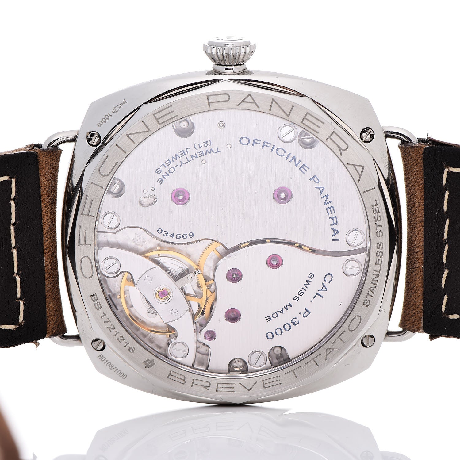 Panerai Stainless Steel Calfskin 47mm Radiomir S.L.C Manual Winding Watch Black PAM00425 9 of 11