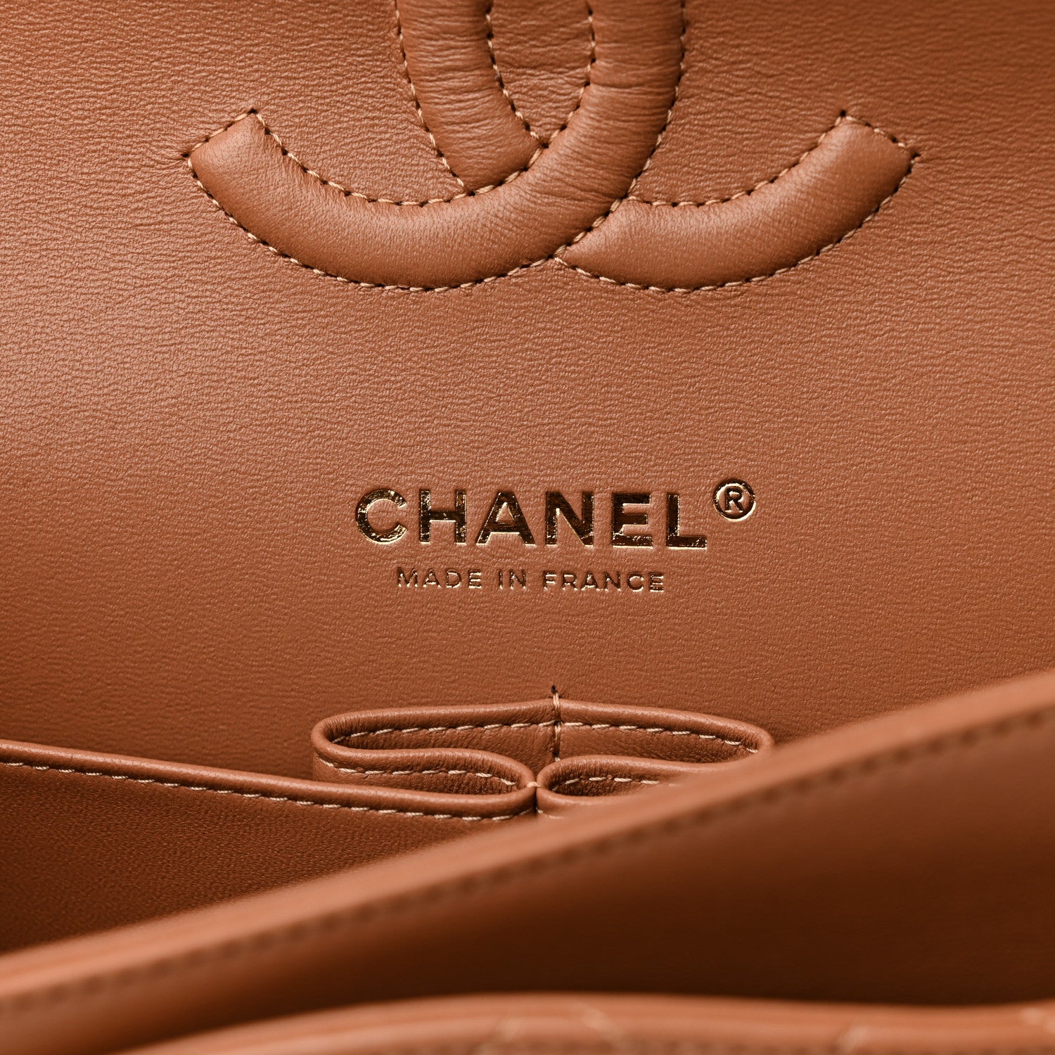 Chanel Lambskin Quilted Medium Double Flap Brown 6 of 10