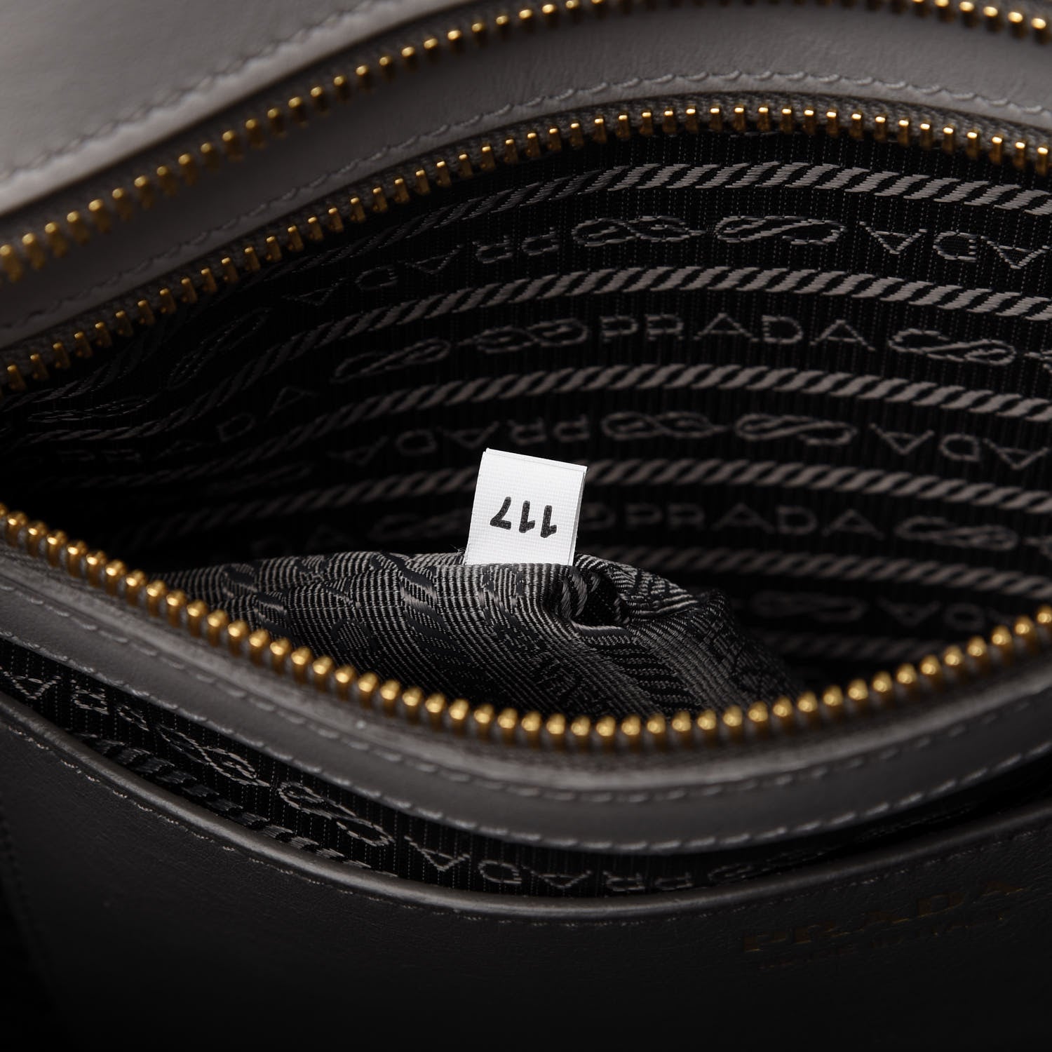 Prada Saffiano City Calfskin Medium Esplanade Tote Mercurio 9 of 10