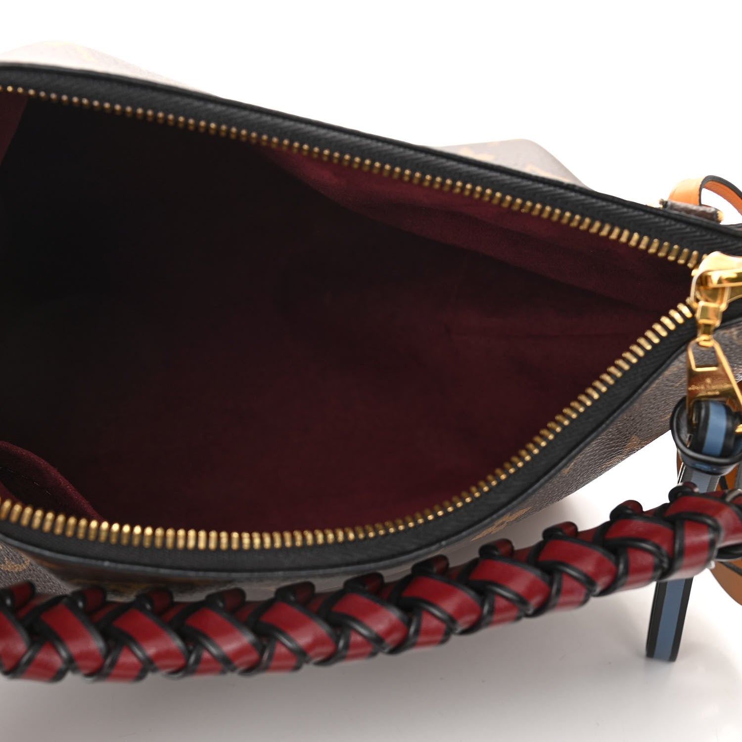 Louis Vuitton Monogram Beaubourg Hobo Mini Bordeaux Red Peach Safran Blue Jean Blue 5 of 12