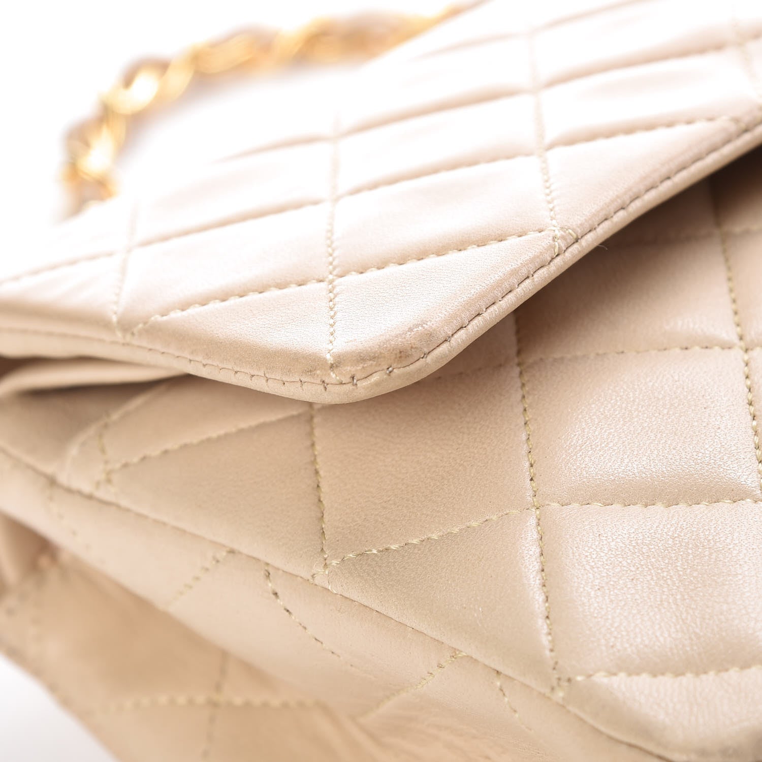 Chanel Lambskin Quilted Small Double Flap Beige 15 of 16