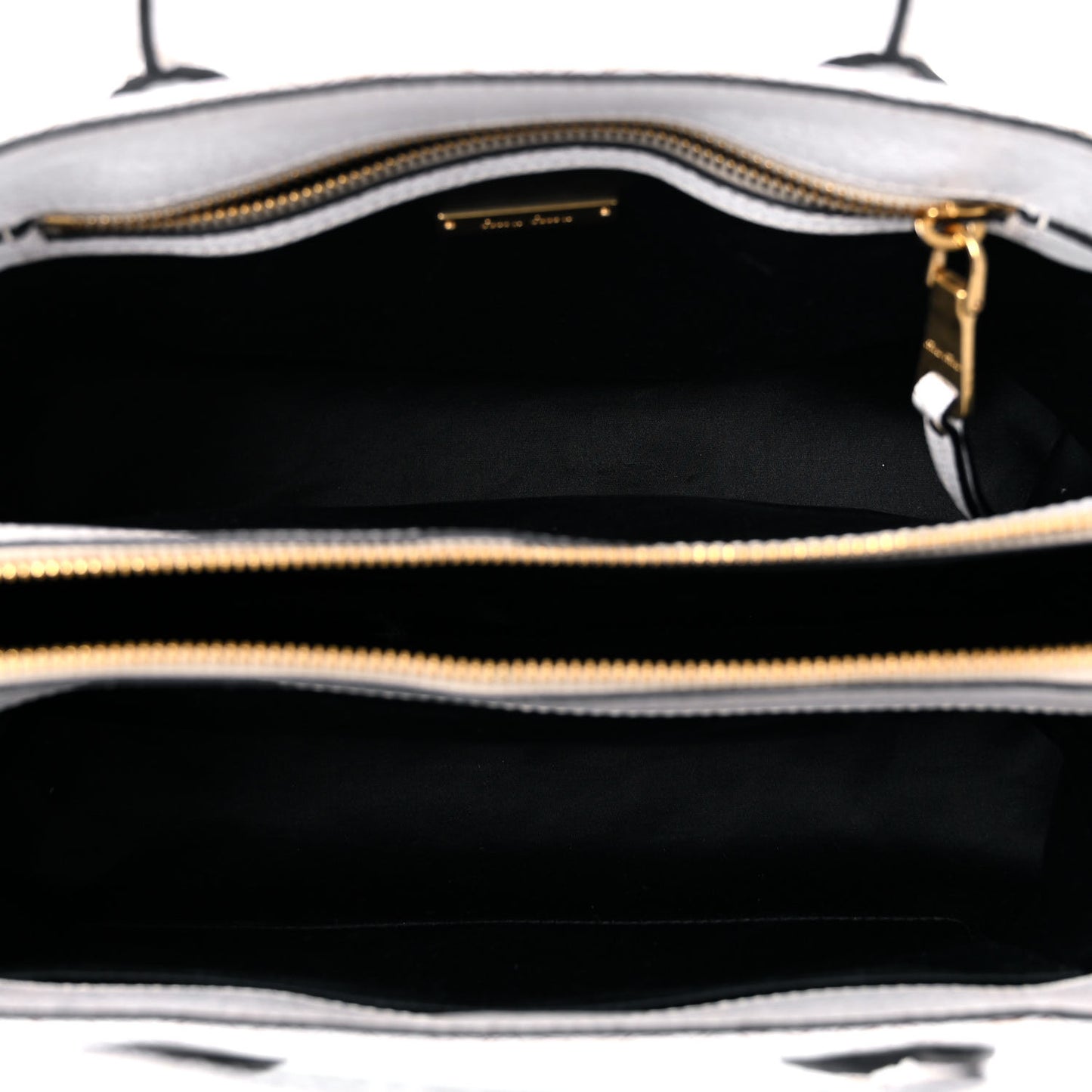 Calfskin Craquele Shopping Bag White