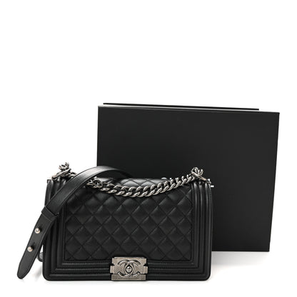 Chanel Caviar Quilted Medium Boy Flap Black 11 of 11