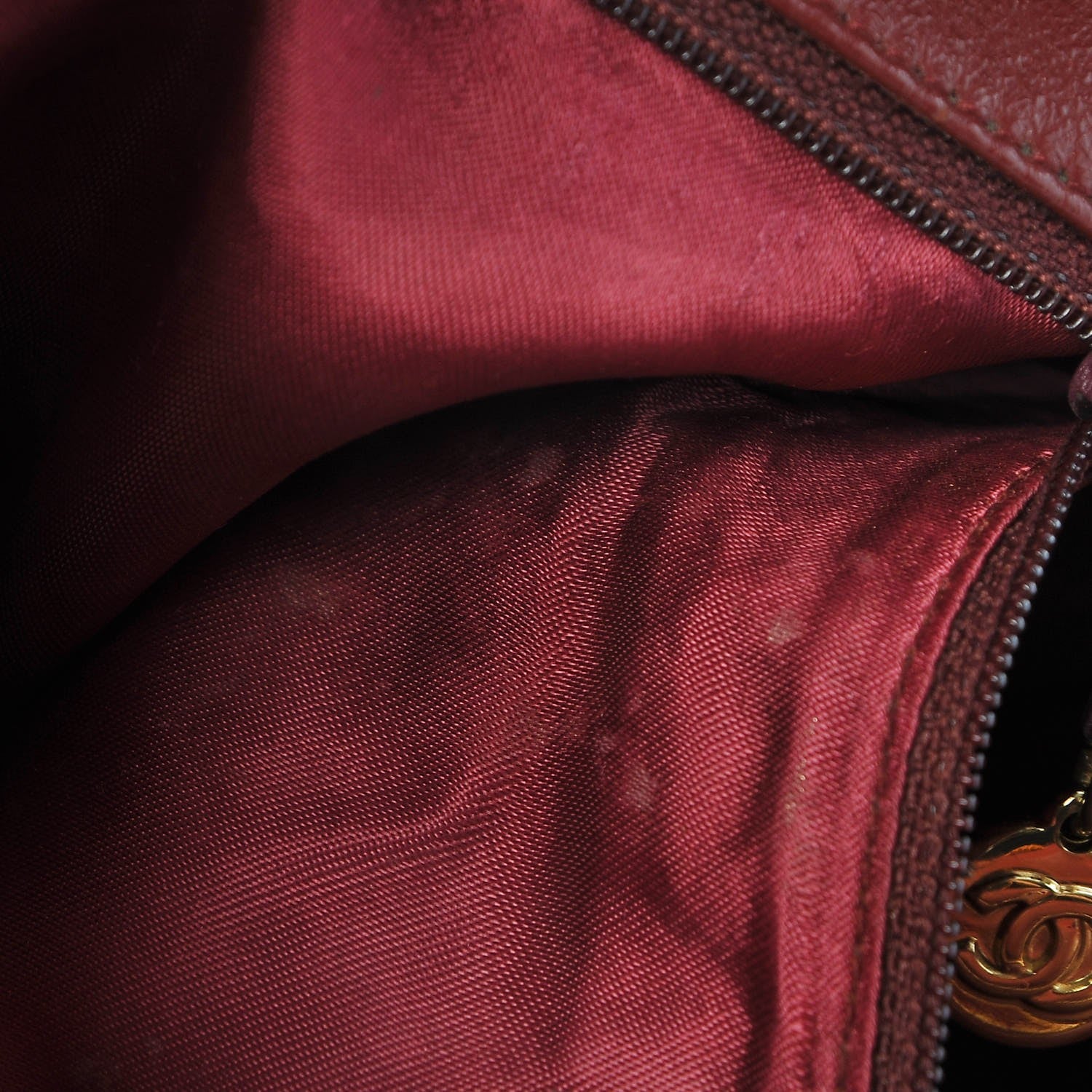 Chanel Lambskin Stitched Tassel Shoulder Bag Red 9 of 13