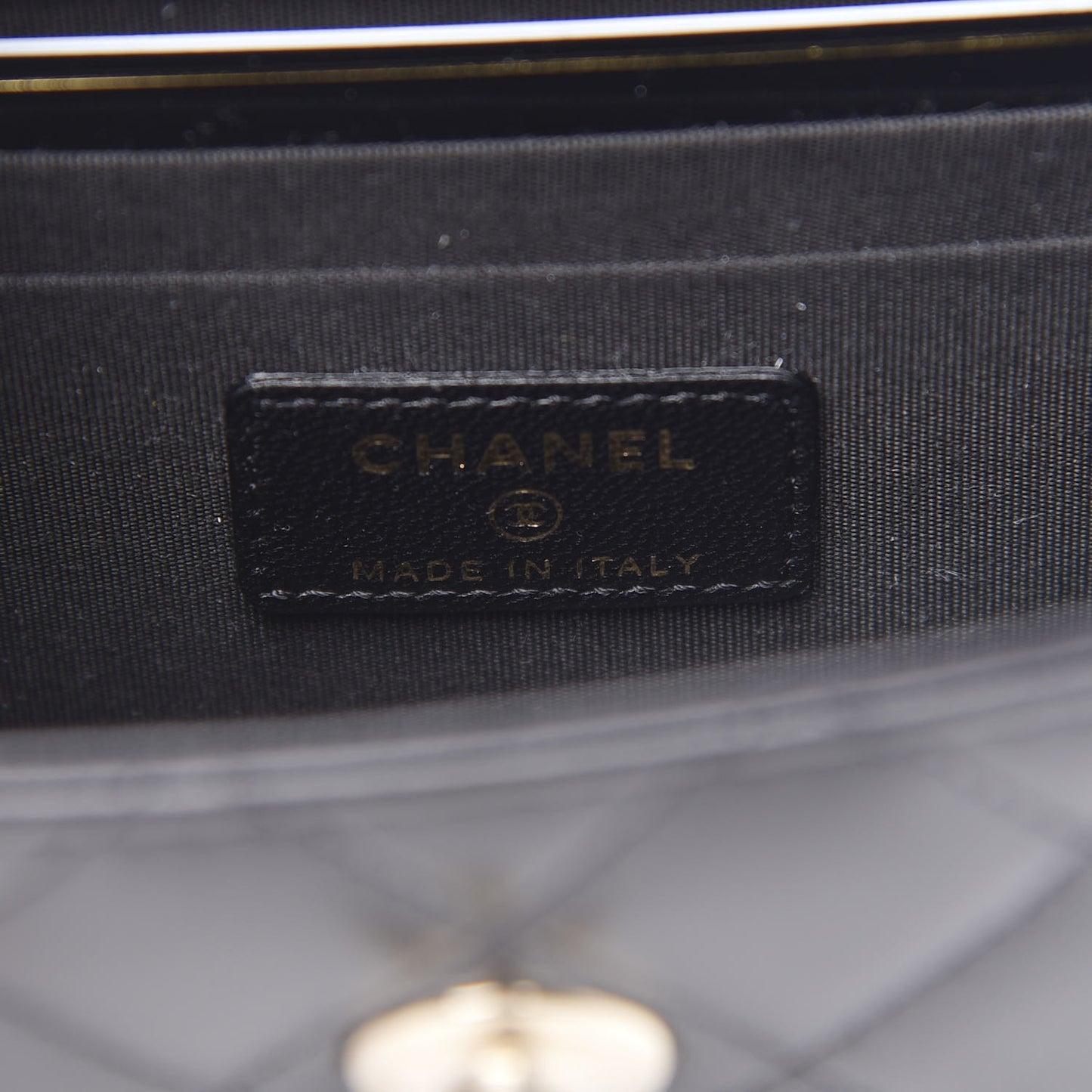 Lambskin Quilted Mini Trendy CC Chain Wallet Black