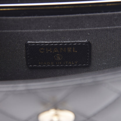 Chanel Lambskin Quilted Mini Trendy CC Chain Wallet Black 6 of 9